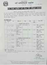 परिक्षा मिति ताेकिएकाे पत्र